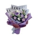 thumbnail image 3 of Ramo De Flores De Ganchillo Para Tejer En Las Fiestas, Ideal Para Cumpleaños, Día De Acción De Gracias, Rosa Morada, 3 of 5