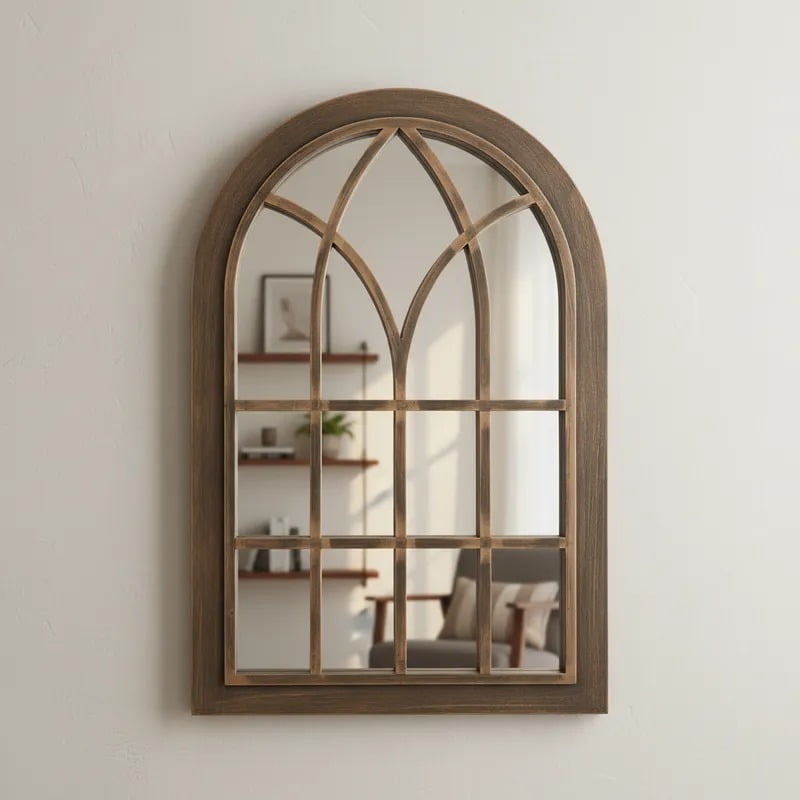 Decostilo - Espejo Decorativo Blanco De Pared Moderno Vanguardista