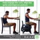 thumbnail image 4 of Silla Gaiam Classic con pelota de yoga y estabilidad para ejercicios, color morado, 4 of 8