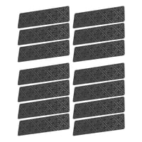Magideal - Peldaños De Escalera De Alfombra De 8.0 *30.0 In, Paquete De 14, Antideslizante, Autoadhesivo, Resistente Al Deslizamiento, Alfombra De Seguridad Sin - Gris