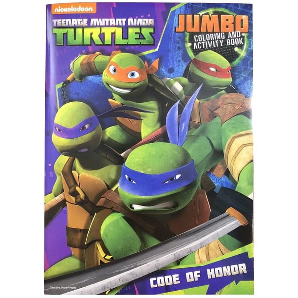 Libro para colorear y actividades Nickelodeon Teenage Mutant Ninja Turtles Jumbo, 48 páginas