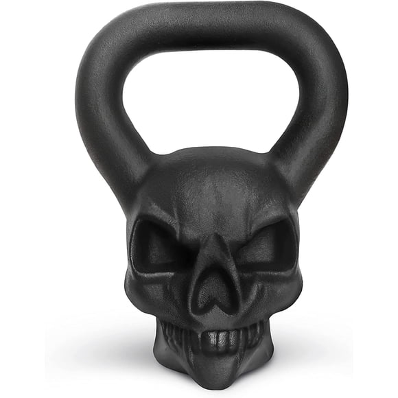Kettlebell Yes4All Skull Demon de hierro fundido con recubrimiento en polvo de 11.3 kg