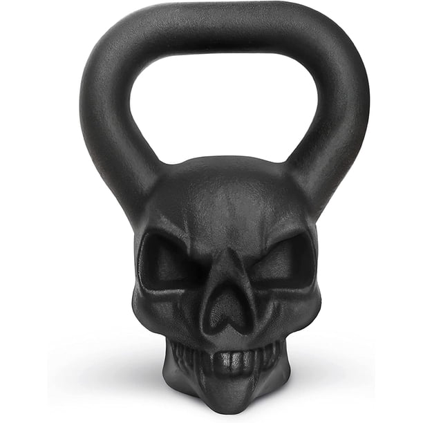 Kettlebell Yes4All Skull Demon de hierro fundido con recubrimiento en polvo de 11.3 kg