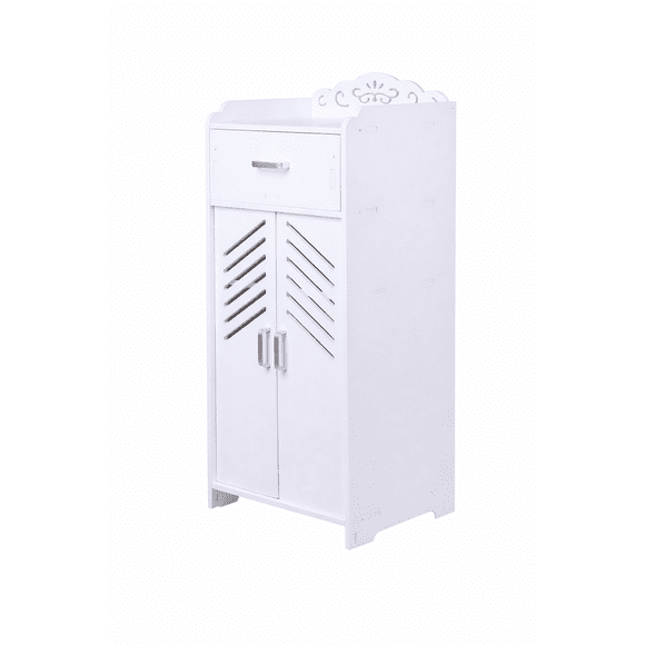 Mueble Organizador de Baño con Cajón y Puertas 74x30x30 cm Blanco
