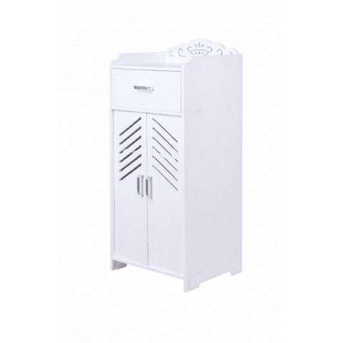 Baima - Mueble Organizador De Baño Con Cajón Y Puertas 74X30X30 Cm Blanco