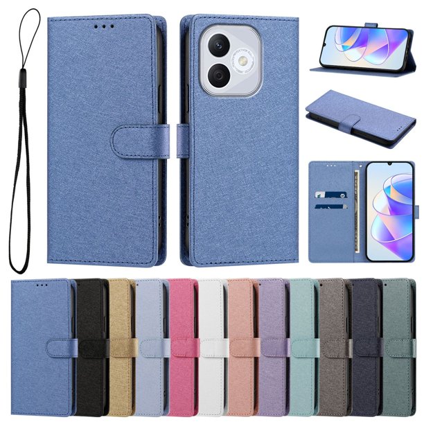 Cartera Funda para Honor 400 Lite Carga Inalámbrica, Azul