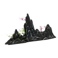 Magideal - Decoración Del Acuario Aquarium Mountain View Stone Multipurpose Resin Fishes Decoración Del Tanque Decoración Del Acuario Para El Jardín Del Césped