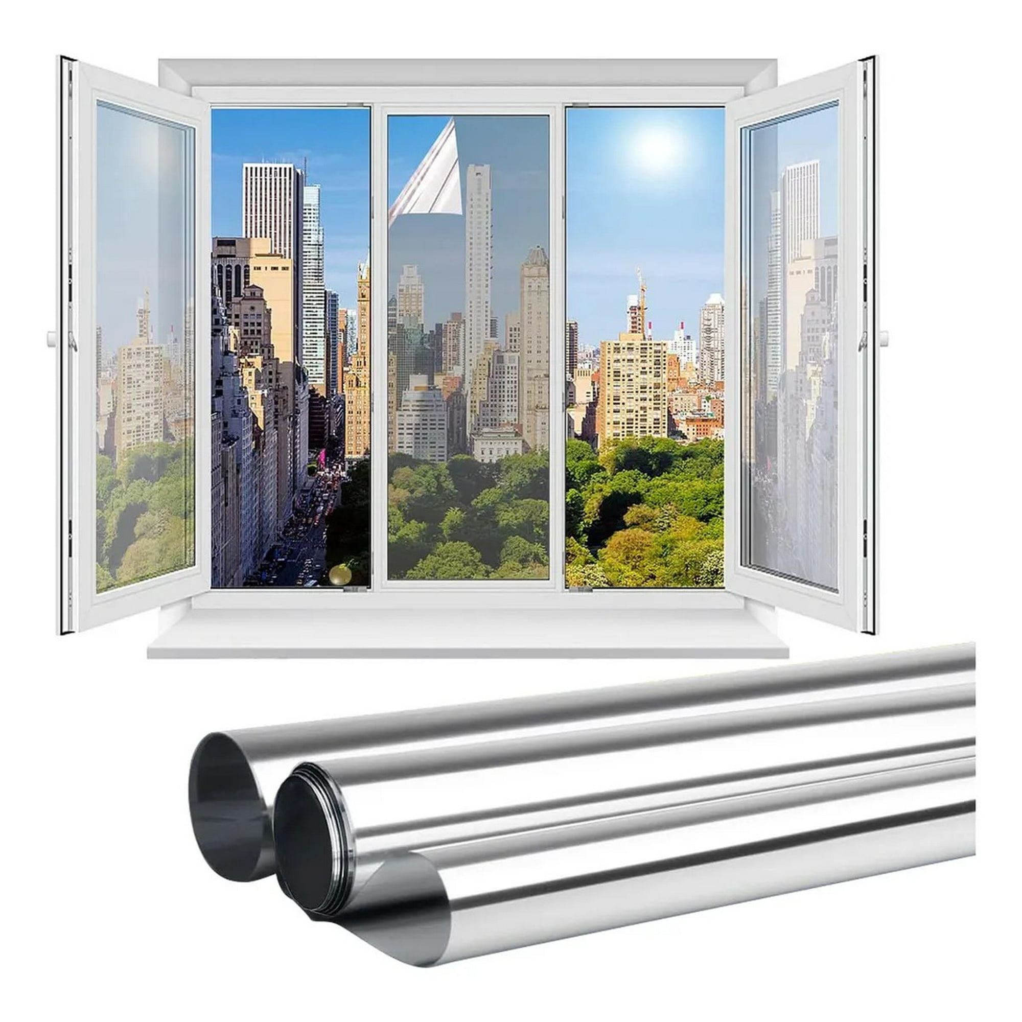 Genérica - Lamina Espejada Film Privacidad Vidrio Ventana 70 Cm * 10 M