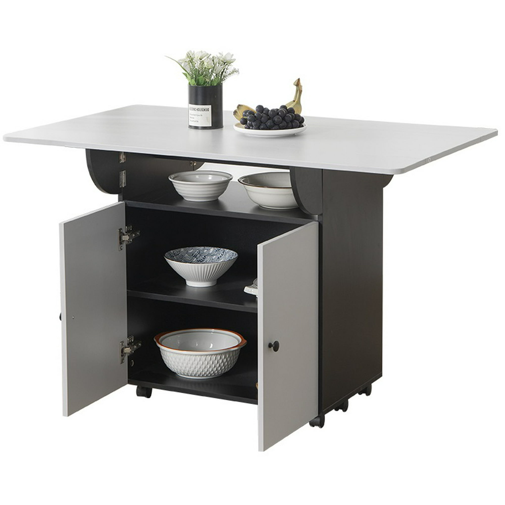 Perfectseat - Mesa Comedor Isla Multiuso Gris/negro