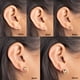 thumbnail image 2 of Aretes Barzel chapados en oro de 18K con bolitas, 3-10 mm, paquete de 5, 2 of 8