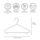 thumbnail image 2 of Paja de trigo Hangers 3 Sprouts de plástico, paquete de 30 unidades, para ropa infantil, 2 of 6