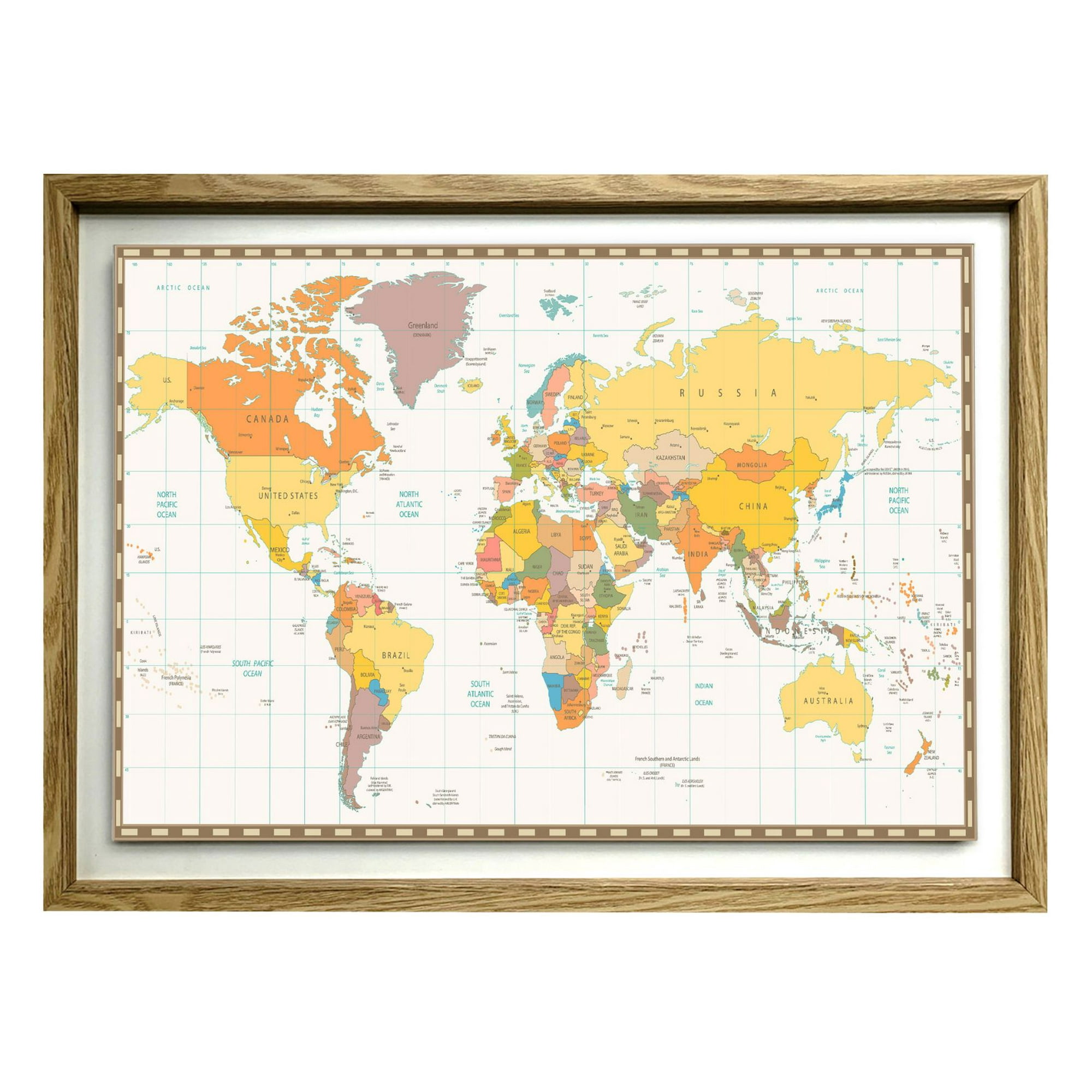 Ronda - Mapa Pineable Sepia 50x50 Cm