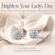 thumbnail image 5 of Pendientes Crystalline Azuria de plata de ley 925 de 8 mm para mujer, 5 of 7