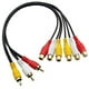thumbnail image 1 of Cable divisor de audio y video de 3 RCA macho a 6 RCA hembra - Adaptador AV compuesto para TV, DVD, decodificador, etc. - 0,3 m., 1 of 4