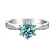 thumbnail image 1 of 1ct Moissanite Promise Ring - 925 Sterling Silver Engagement Ring for Weddings and Special Occasions - Choose from Multiple Colors - Perfect Gift for Your Loved One, 1 of 4