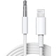 thumbnail image 1 of [Certificado Apple MFi] Cable auxiliar para iPhone, adaptador de conector Lightning a conector de auriculares de 3,5 mm de 1 m, cable de audio estéreo auxiliar macho para iPhone 14/13/12/11/SE/XS/XR/X, 1 of 7