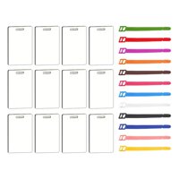 Magideal - 12 Etiquetas De Equipaje En Blanco Para Sublimación, Etiquetas De Transferencia De Calor Para Identificación De Mdf Diy, Fundas De Accesorios Para Mal