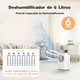thumbnail image 3 of Deshumidificadores De 6 L Para El Hogar, Con Drenaje, Blanco, 3 of 4