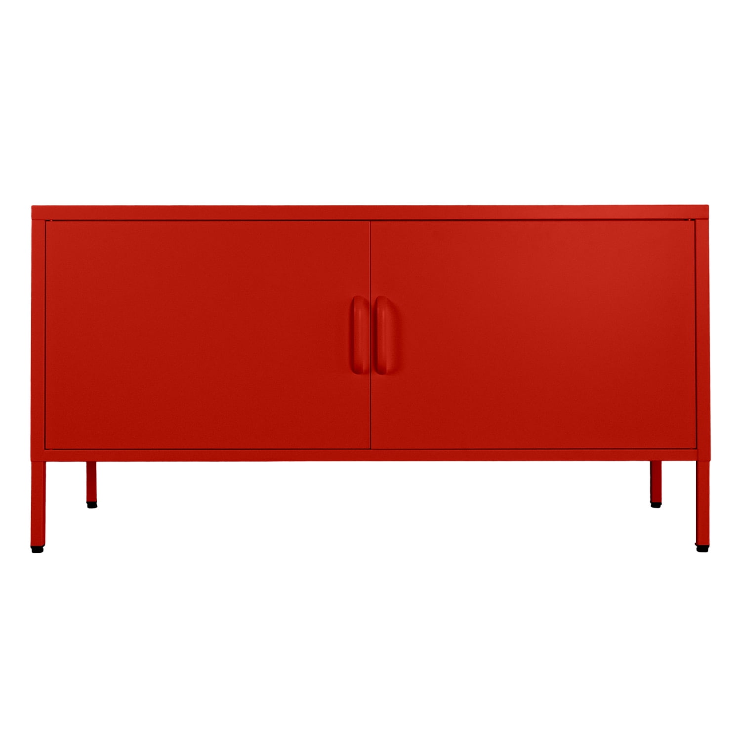 Racks Rojos TV Rack 2 puertas y repisa ajustable interior - Rojo Guinda | Lider