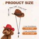 thumbnail image 2 of Sombrero de Vaquero para Perro Uxcell, Mini Sombrero de Vaquero para Mascota con Correa de Barbilla Ajustable, Gorra de Cosplay (Marrón, S), Para Perros y Gatos, 2 of 7