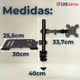 thumbnail image 5 of Soporte Brazo Doble Articulado 15¨a 33¨Pulgadas Monitor Escritorio, 5 of 10