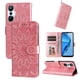 thumbnail image 3 of Funda tipo cartera FOXDOCK para Infinix Hot 20s , diseño girasol en relieve, cuero PU, cierre magnético, soporte y tarjetero, 3 of 5