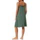 thumbnail image 3 of INSPIRE CHIC Vestido de Noche para Mujer de Mezcla de Algodón sin Mangas con Tirantes Finos y Detalle de Espalda Cruzada, Ropa de Casa hasta la Rodilla, Talla L, Verde, 3 of 6