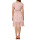 thumbnail image 3 of INSPIRE CHIC Vestido Midi Floral para Mujer Cuello Cuadrado Mangas Cortas con Volantes Dobladillo con Volantes Vestido de Invitada de Boda de Verano Rosa Blanco S, 3 of 5