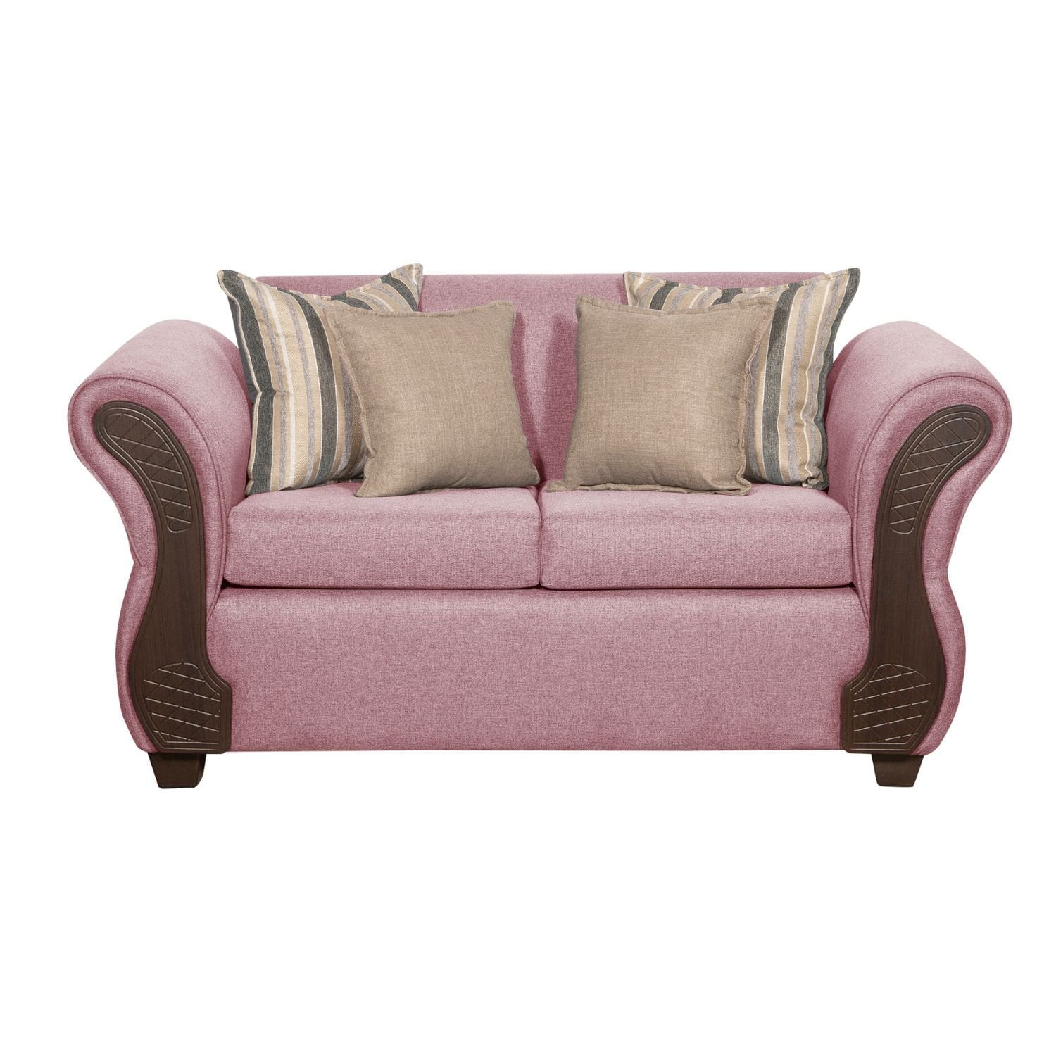 Ruzam Mobel - Sofá 2 Cuerpos Marsella Palo Rosa