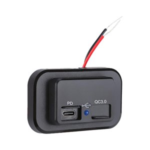 Magideal - 12V Usb De Coche Toma De Corriente Usb Pd C 8W Qc3.0 Puertos Usb De Coche Con Tornillos Salida De Coche A Prueba De Agua Para Coche Barco