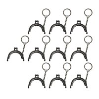 Magideal - 10 Uds. De Monedero Cierre , Marcos De 5 Cm/2 Pulgadas, Metal Para Monedero, Moneda Con Llavero Para Monedero, , , Negro