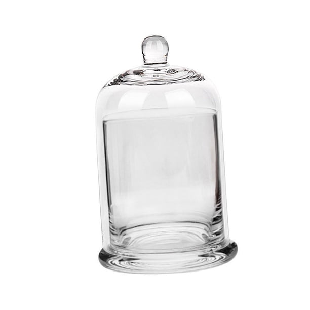 Candelabro De Cúpula De Cristal Cloche Con Asa Superior Para Frutas, Piedras Aromáticas, Pastel, Transparente