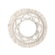 thumbnail image 2 of Tapiz tejido de macramé para colgar en la pared con borlas y flecos de 13 pulgadas, corona de arte para pared, decoración para apartamento, guardería, Blanco denso, 2 of 5