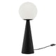 thumbnail image 1 of Lámpara de mesa Modway Apex moderna de 1 luz, cristal y metal blanco/negro, 1 of 8