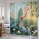 thumbnail image 4 of 4pcs Mermaid Bathroom Set - Waterproof Shower Curtain with 12 Hooks, Non-Slip Rug, Toilet Lid Cover Pad, and Toilet U-Shape Mat - Decorate Your Bathroom with Style and Comfort, 4 of 4