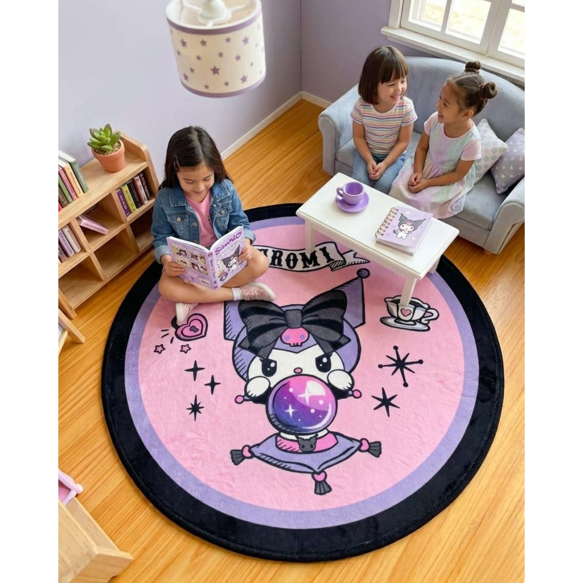 Mylhogar - Alfombra De Juego Para Niños Circular Suave 80cm De Kurumi