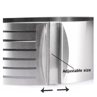 Genérico - Cortador Bizcocho Ajustable 15-20Cm Torta Queque Repostería Lisa Gris