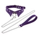 thumbnail image 2 of Gargantilla Punk Ajustable De Cuero Sintético Con Anilla En O, Color Morado, 2 of 5