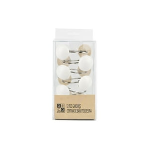 Decoexpress - Set Ganchos Poliresina Blanco