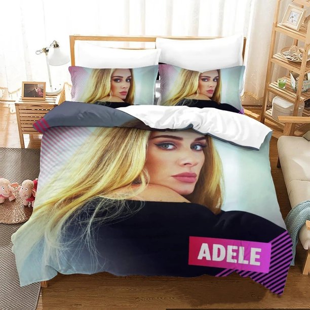 Adele Adkins MBE Bedding Set Boys Girls Duvet Cover Pillowcase Bed boys Adult Home Textileextile