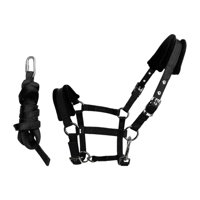 Ioensy - Brida De Caballo Rienda Cabezada Halter Cuerda De Conducción De Caballo Talla L Negro