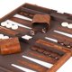 thumbnail image 4 of Set de backgammon Crazy Games Classic con funda de piel marrón, 4 of 6