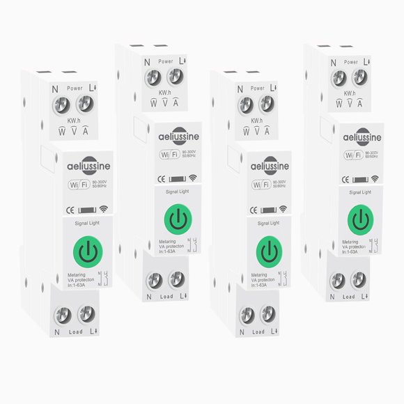 Interruptor inteligente aeliussine 63 A WiFi (paquete de 4)