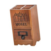 Magideal - Organizador De Escritorio De Madera Organizador De Taquilla Del Lápiz Accesorios De Escritorio Suministros De Oficina Para La Escuela, Salón De Clases