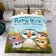 thumbnail image 4 of Puffin Rock Conjunto de sábanas temático, trío de piezas, cómodo y amigable con la piel, diseño único, regalo de decoración para el hogar para familiares, amigos y fans,135cm *200cm, 4 of 6