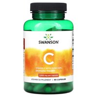 Swanson Vitamina C Con Rosa Mosqueta, 1000 Mg 90 Cápsulas