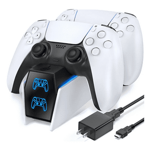 Genérico - Estación De Carga Dual Para Control Ps5 Dualsense / Edge Blanco