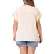 thumbnail image 5 of Agnes Orinda Blusas de Talla Grande para Mujer de Chifón con Lunares Suizos, Mangas Cortas, Encaje de Ganchillo, Blusa Plisada 2X Beige, 5 of 8