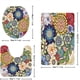thumbnail image 3 of 1/3/4pcs Bathroom Sets Rugs Shower Curtain, Boho Floral Pattern Polyester Shower Curtain, Comes With 12 Plastic Hooks, Non-Slip Bathroom Rug, Toilet U-Shape Mat, Toilet Lid Cover Pad, Bathroom Decor, 3 of 5