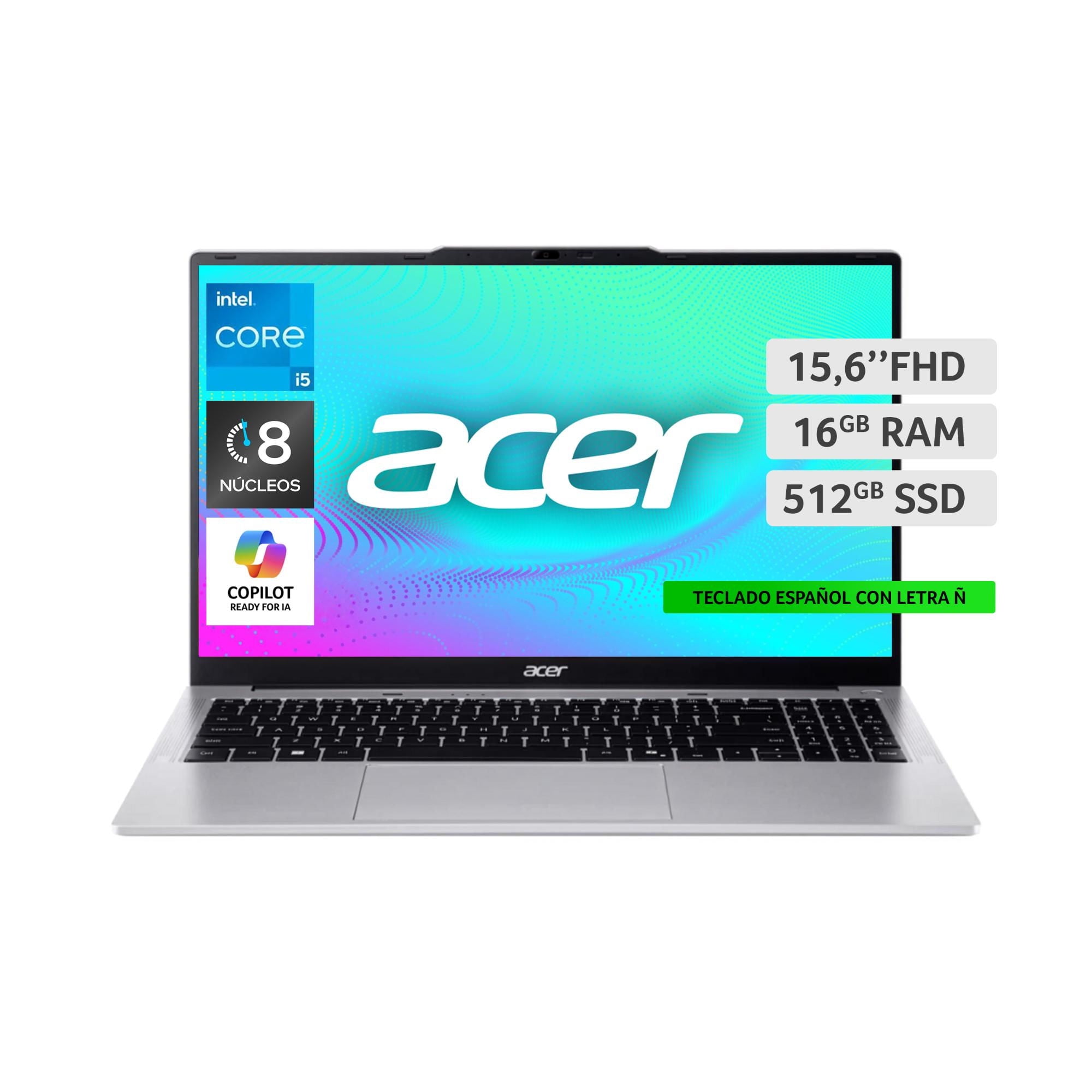 Acer - Notebook Aspire Lite Al15-71P-53Yc-1 15.6"" Fhd Intel Core I5 16Gb 512Gb Ssd Plata
